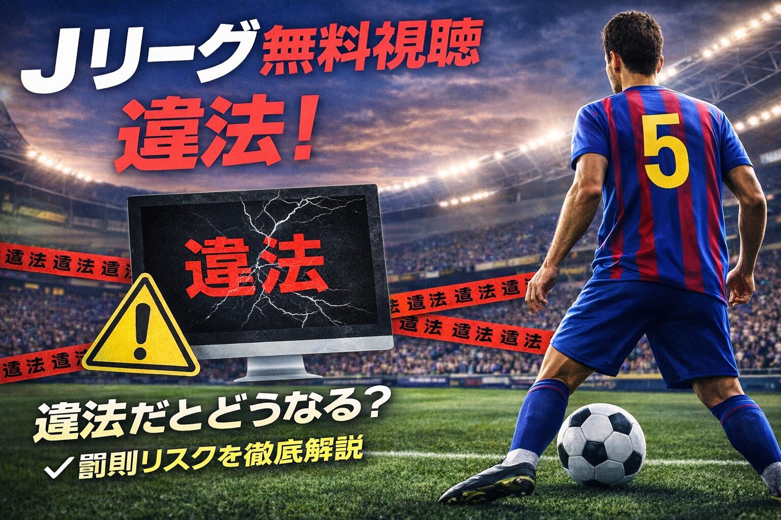 Jリーグ無料視聴の違法サイト